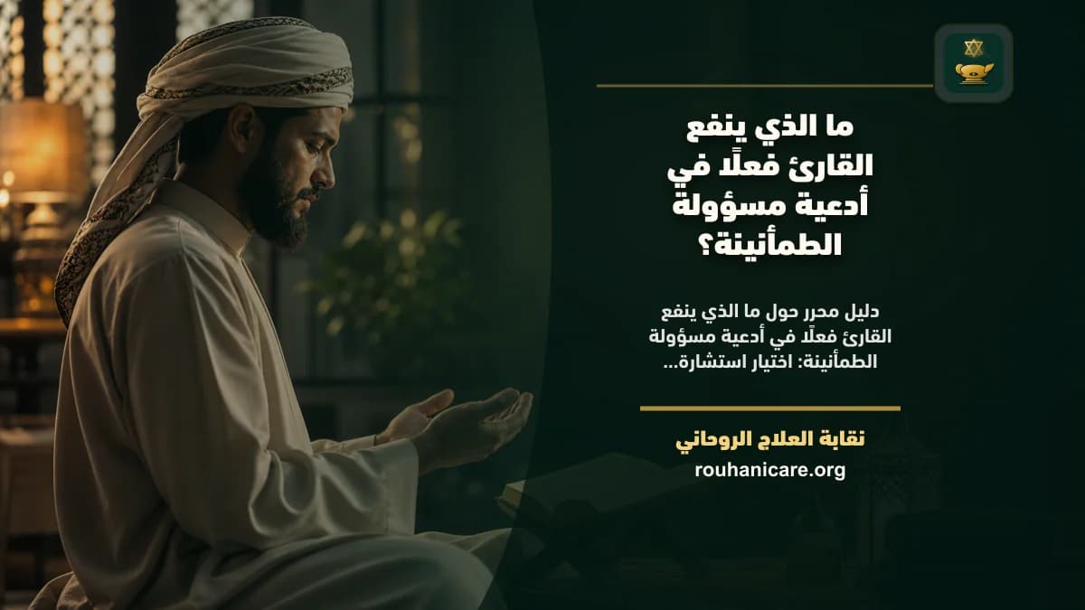 ما الذي ينفع القارئ فعلًا في أدعية مسؤولة الطمأنينة؟
