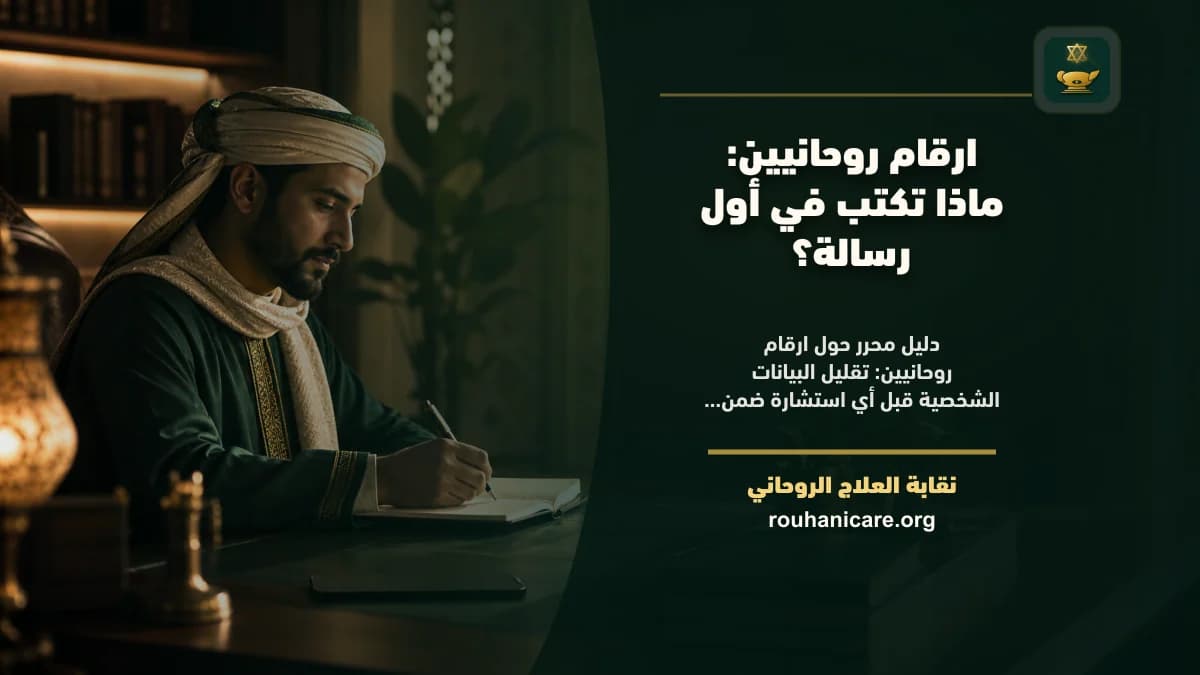 ارقام روحانيين: ماذا تكتب في أول رسالة؟