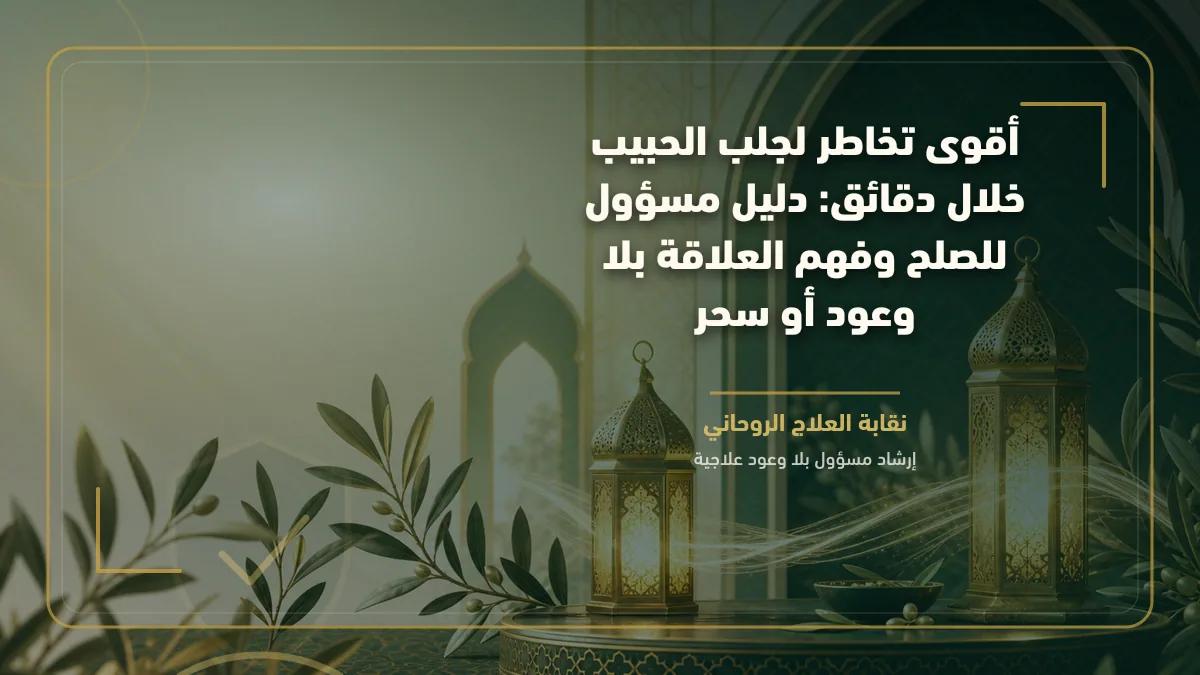 أقوى تخاطر لجلب الحبيب خلال دقائق: دليل مسؤول للصلح وفهم العلاقة بلا وعود أو سحر
