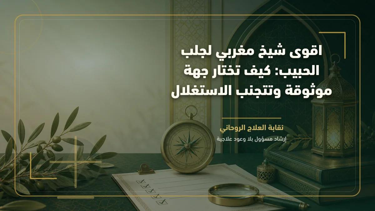 اقوى شيخ مغربي لجلب الحبيب: كيف تختار جهة موثوقة وتتجنب الاستغلال