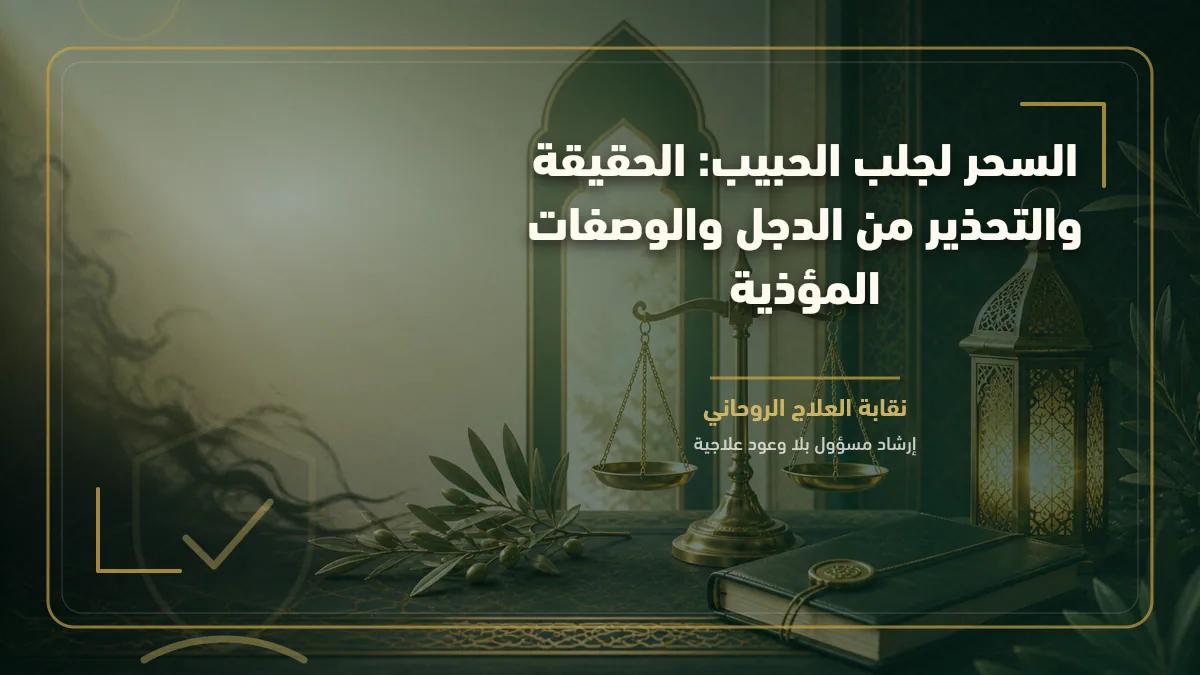 السحر لجلب الحبيب: الحقيقة والتحذير من الدجل والوصفات المؤذية