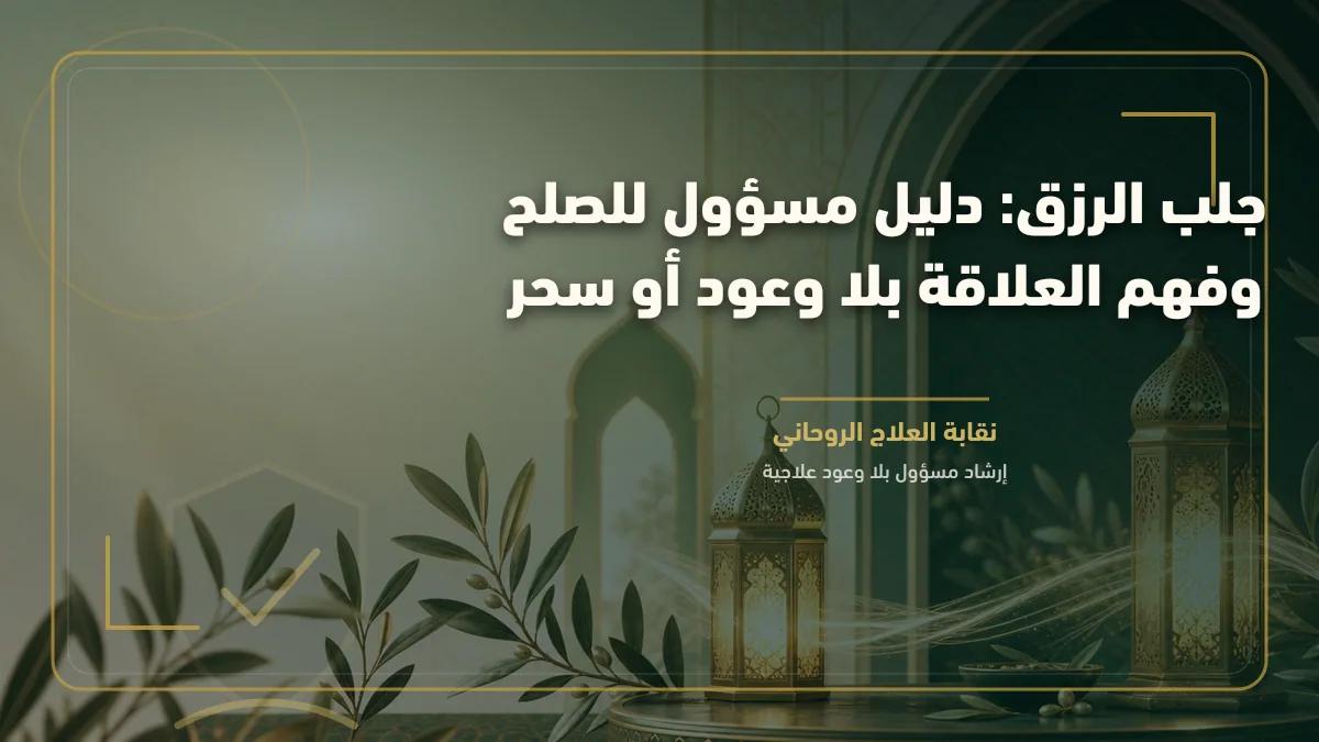 جلب الرزق: دليل مسؤول للصلح وفهم العلاقة بلا وعود أو سحر