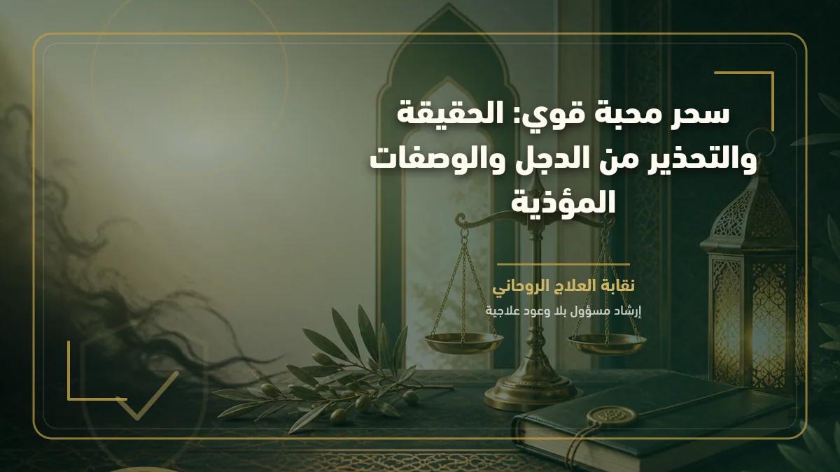 سحر محبة قوي: الحقيقة والتحذير من الدجل والوصفات المؤذية