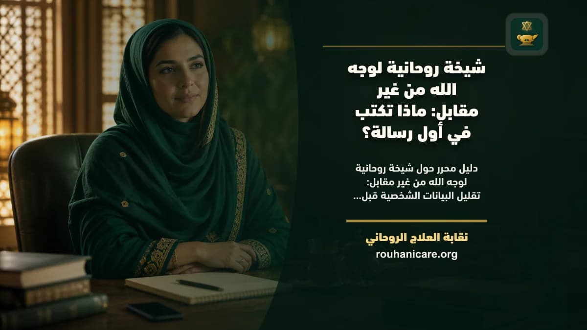 شيخة روحانية لوجه الله من غير مقابل: ماذا تكتب في أول رسالة؟