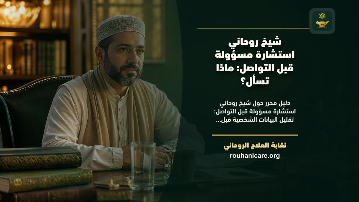 شيخ روحاني استشارة مسؤولة قبل التواصل: ماذا تسأل؟