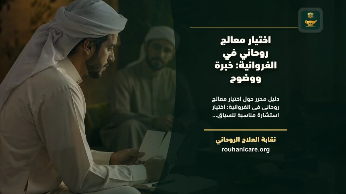 اختيار معالج روحاني في الفروانية: خبرة ووضوح