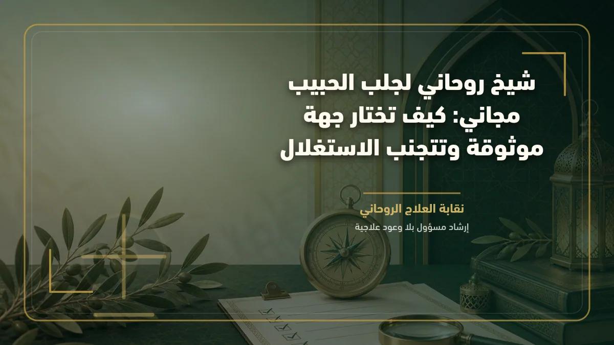 شيخ روحاني لجلب الحبيب مجاني: كيف تختار جهة موثوقة وتتجنب الاستغلال