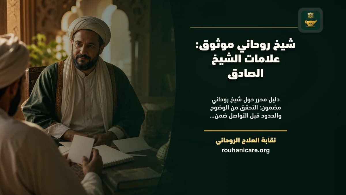 شيخ روحاني مضمون: علامات الشيخ الصادق