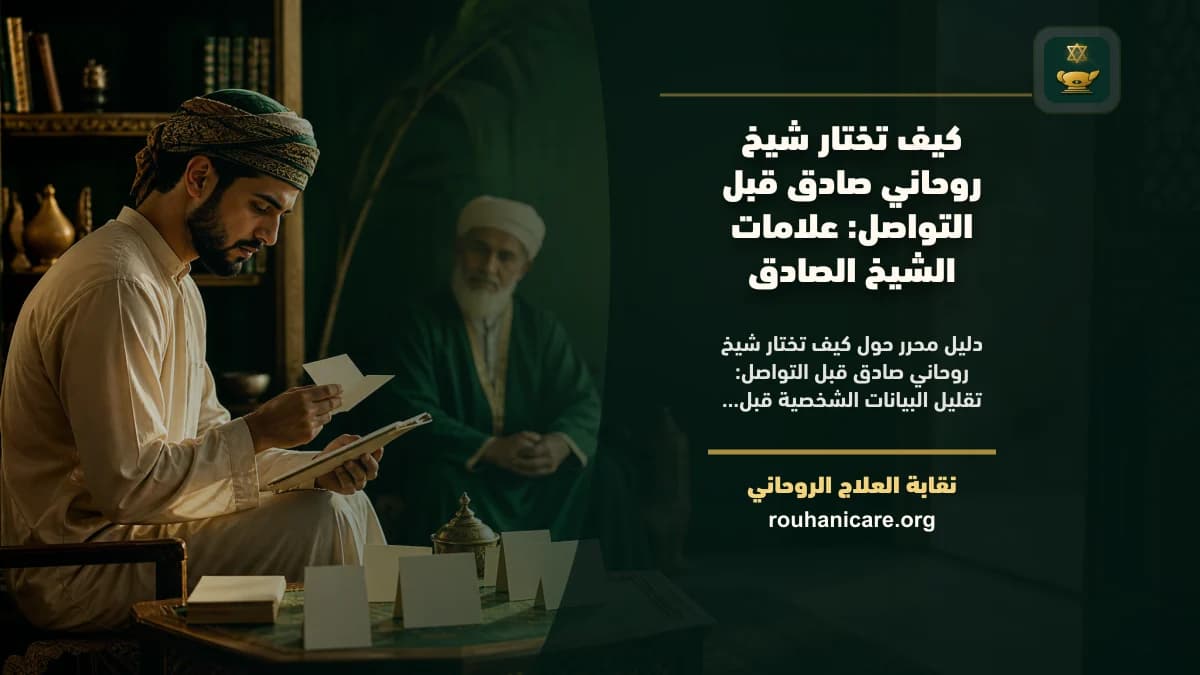 مصحف ودفتر أسئلة وقلم على طاولة هادئة ترمز إلى التحقق قبل الاستشارة الروحية