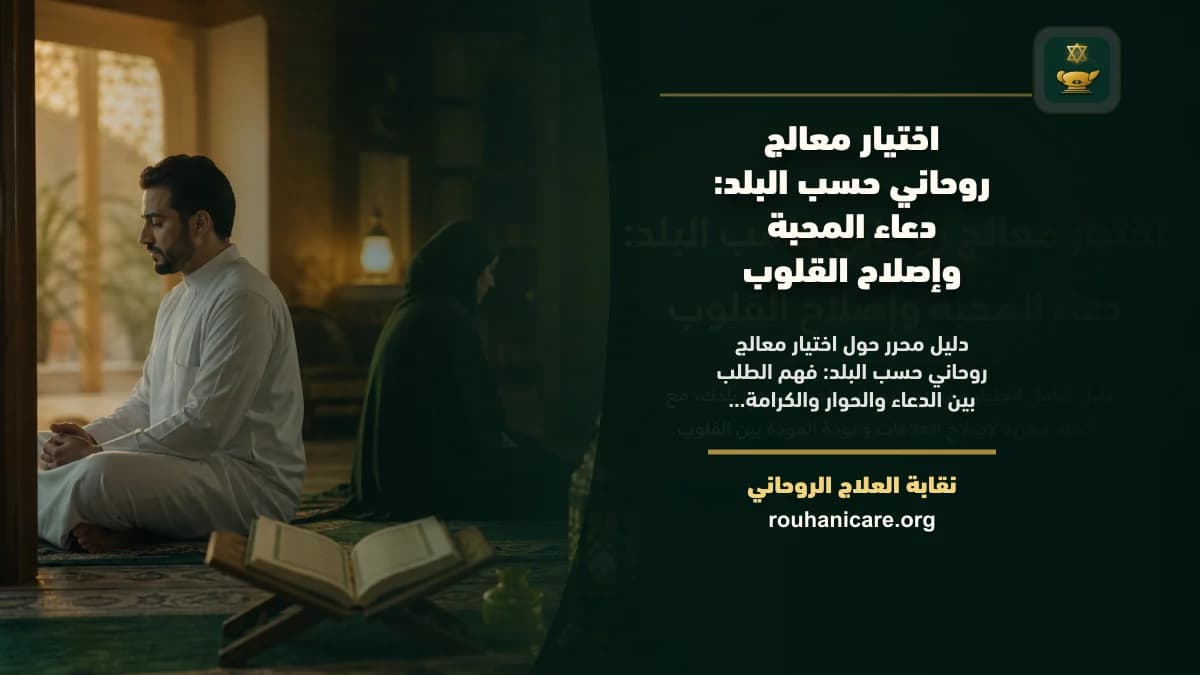 اختيار معالج روحاني حسب البلد: دعاء المحبة وإصلاح القلوب