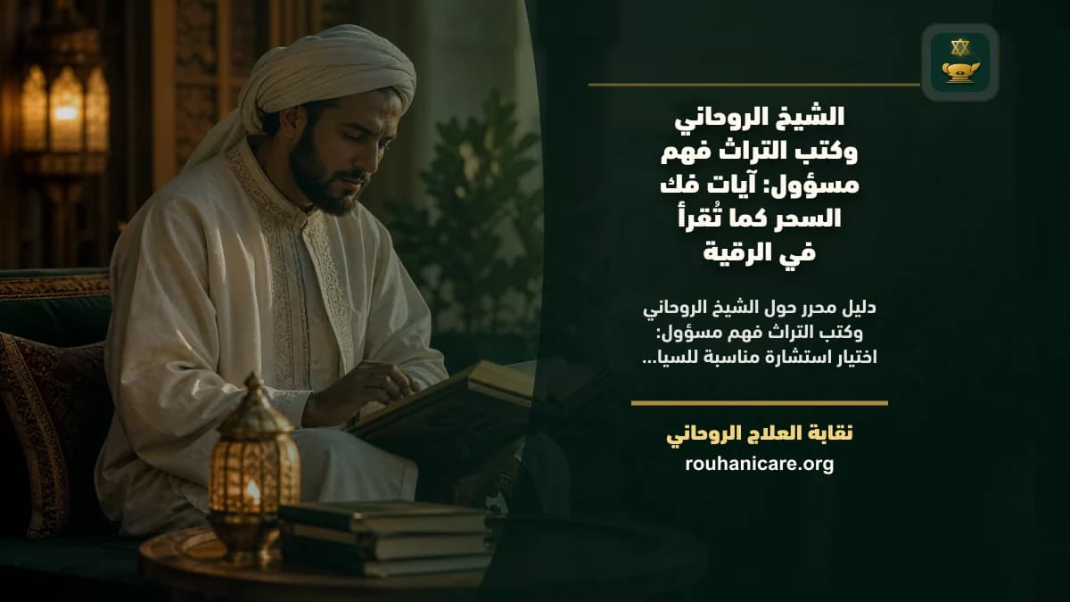الشيخ الروحاني وكتب التراث فهم مسؤول: آيات فك السحر كما تُقرأ في الرقية