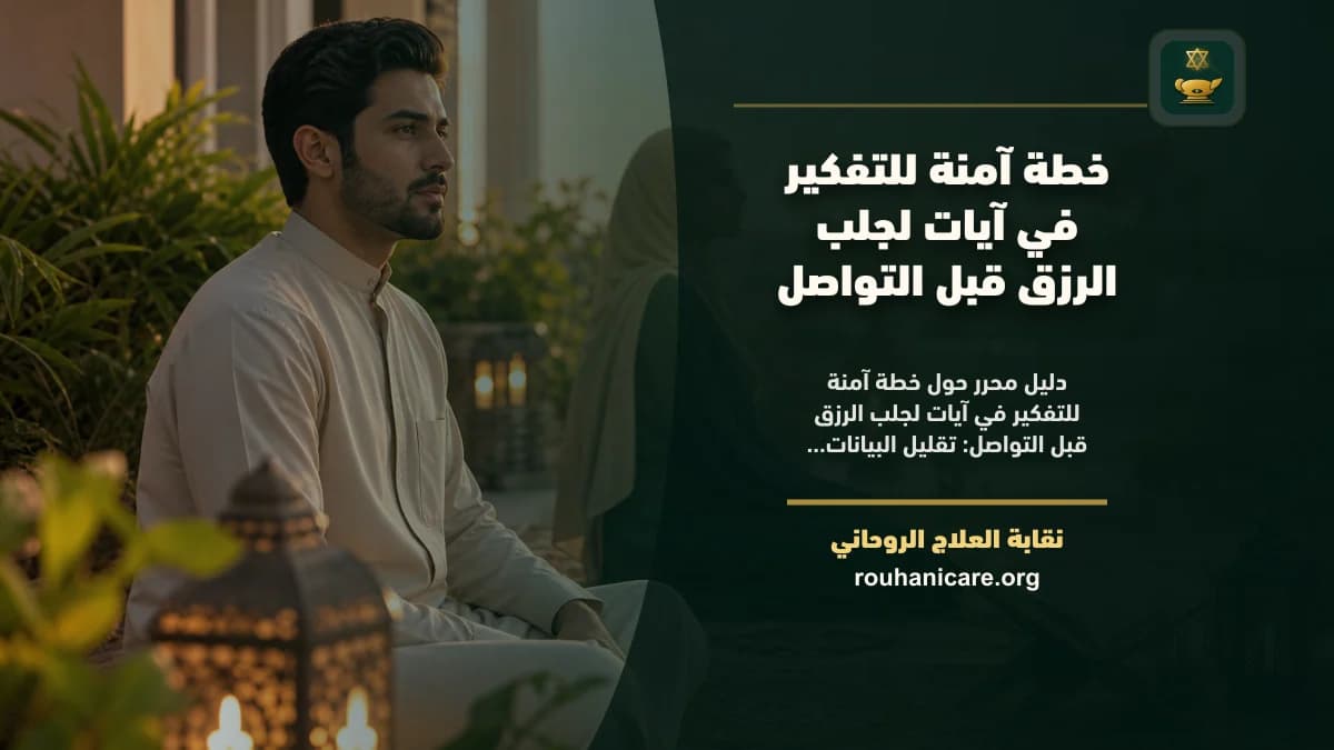 خطة آمنة للتفكير في آيات لجلب الرزق قبل التواصل