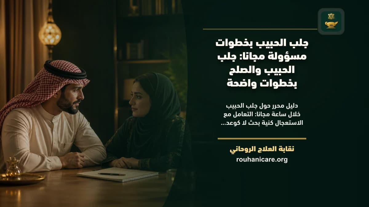 جلب الحبيب خلال ساعة مجانا: جلب الحبيب والصلح بخطوات واضحة