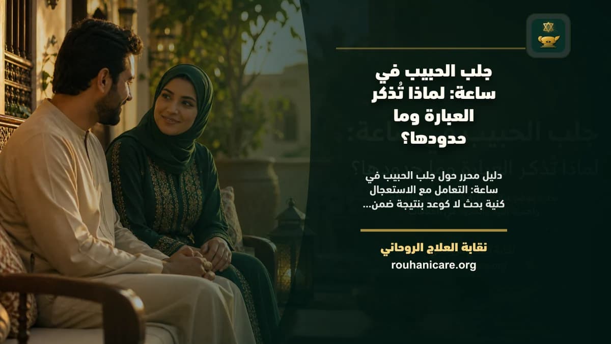 جلب الحبيب في ساعة: لماذا تُذكر العبارة وما حدودها؟