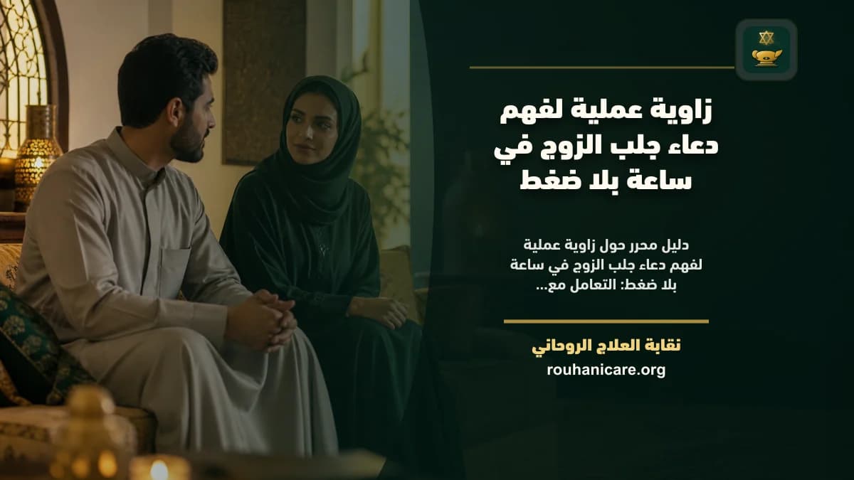 زاوية عملية لفهم دعاء جلب الزوج في ساعة بلا ضغط