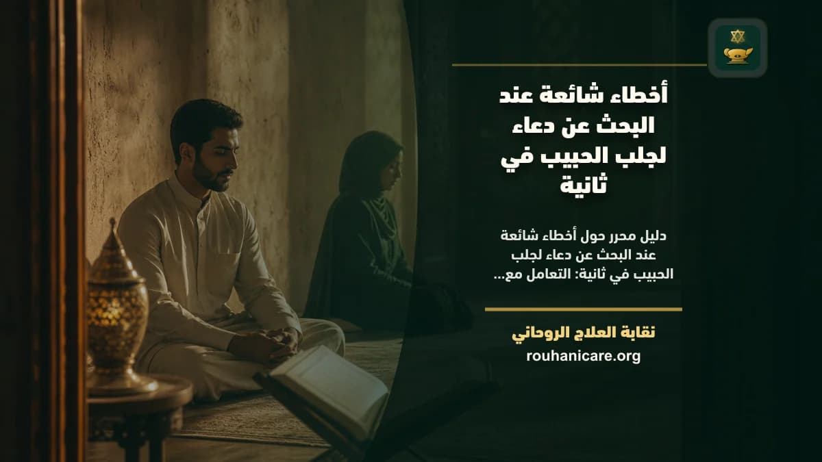 أخطاء شائعة عند البحث عن دعاء لجلب الحبيب في ثانية