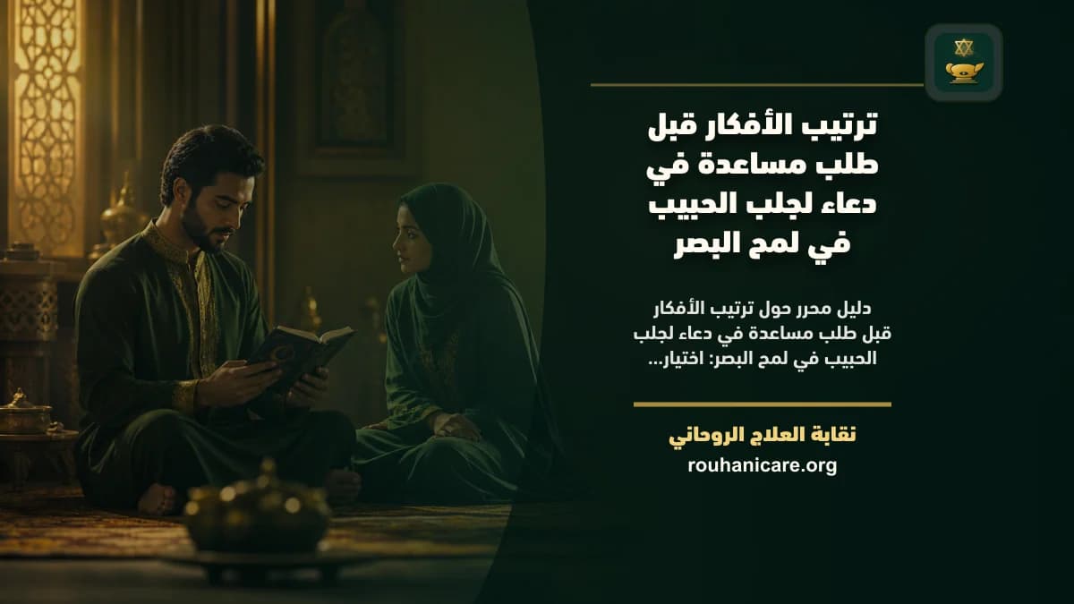 ترتيب الأفكار قبل طلب مساعدة في دعاء لجلب الحبيب في لمح البصر
