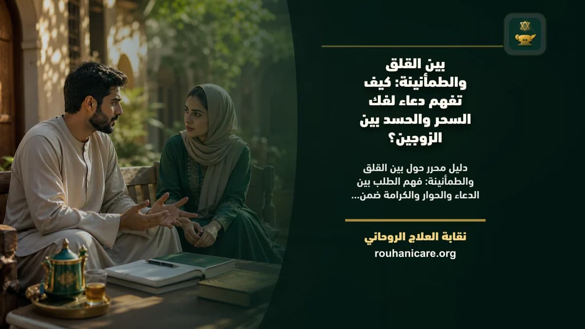 بين القلق والطمأنينة: كيف تفهم دعاء لفك السحر والحسد بين الزوجين؟