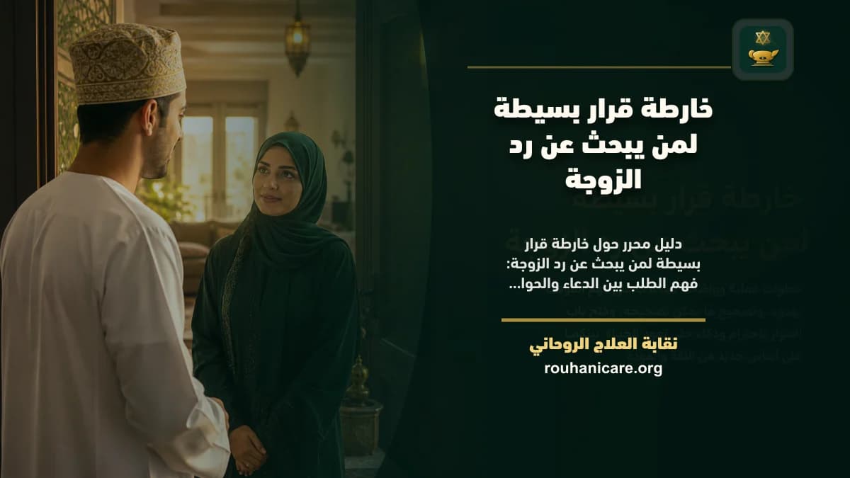 خارطة قرار بسيطة لمن يبحث عن رد الزوجة