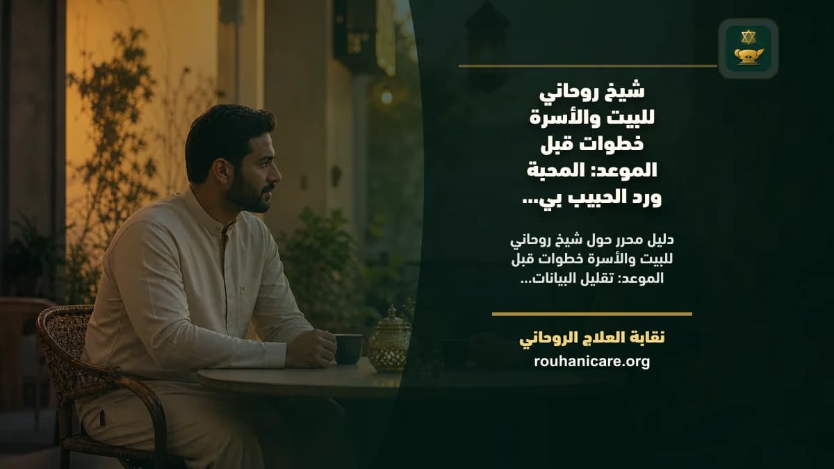 خطوات الأسرة الهادئة قبل الموعد الروحاني طاولة أسرية هادئة عليها أوراق منفصلة ومصباح دافئ ترمز إلى ترتيب الأسئلة وحفظ خصوصية كل فرد قبل الموعد