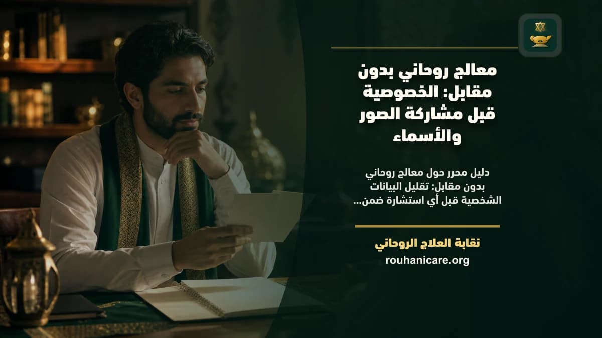 معالج روحاني بدون مقابل: الخصوصية قبل مشاركة الصور والأسماء