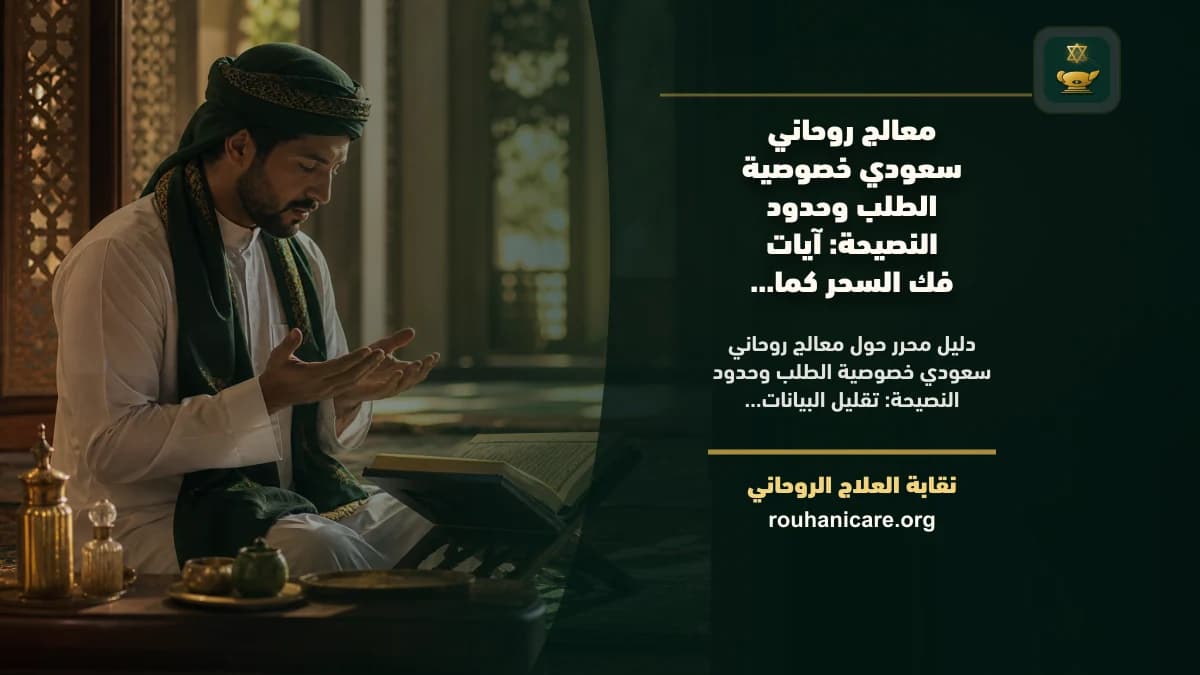 معالج روحاني سعودي خصوصية الطلب وحدود النصيحة: آيات فك السحر كما تُقرأ في الرقية